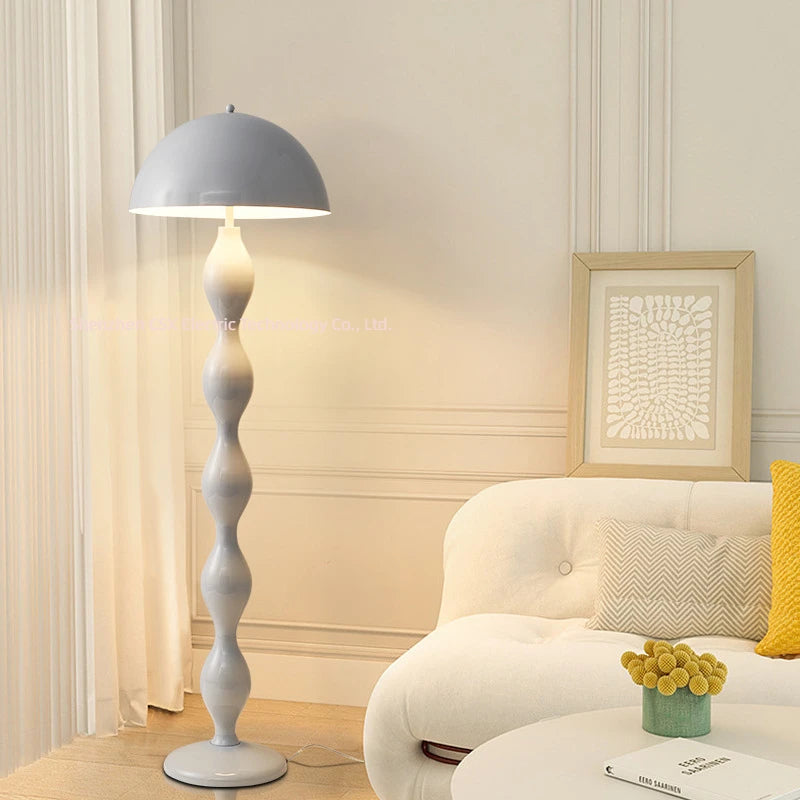 Lampe de Salon Rétro – Pied Torsadé & Abat-jour Champignon