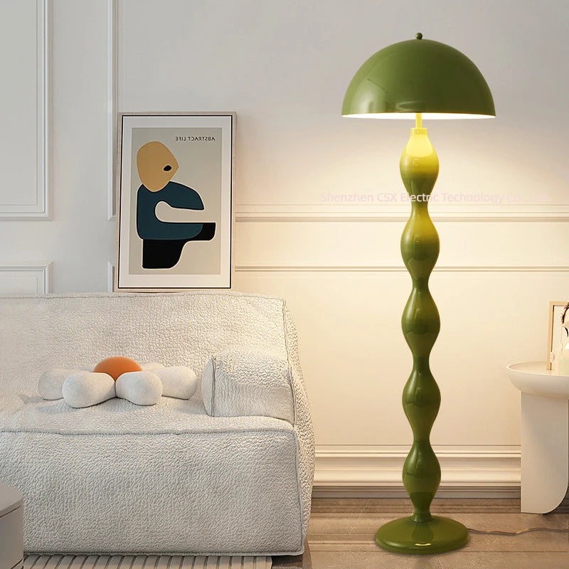 Lampe de Salon Rétro – Pied Torsadé & Abat-jour Champignon