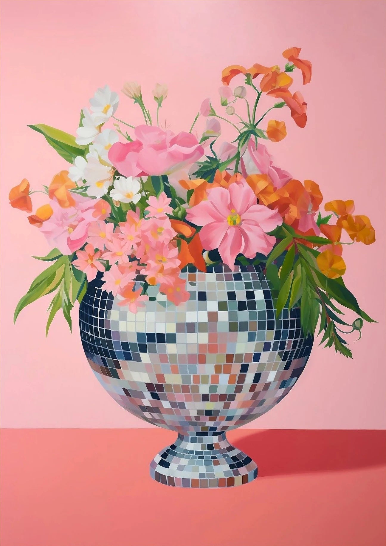 Poster Rétro Trendy Disco Ball – Toile Murale