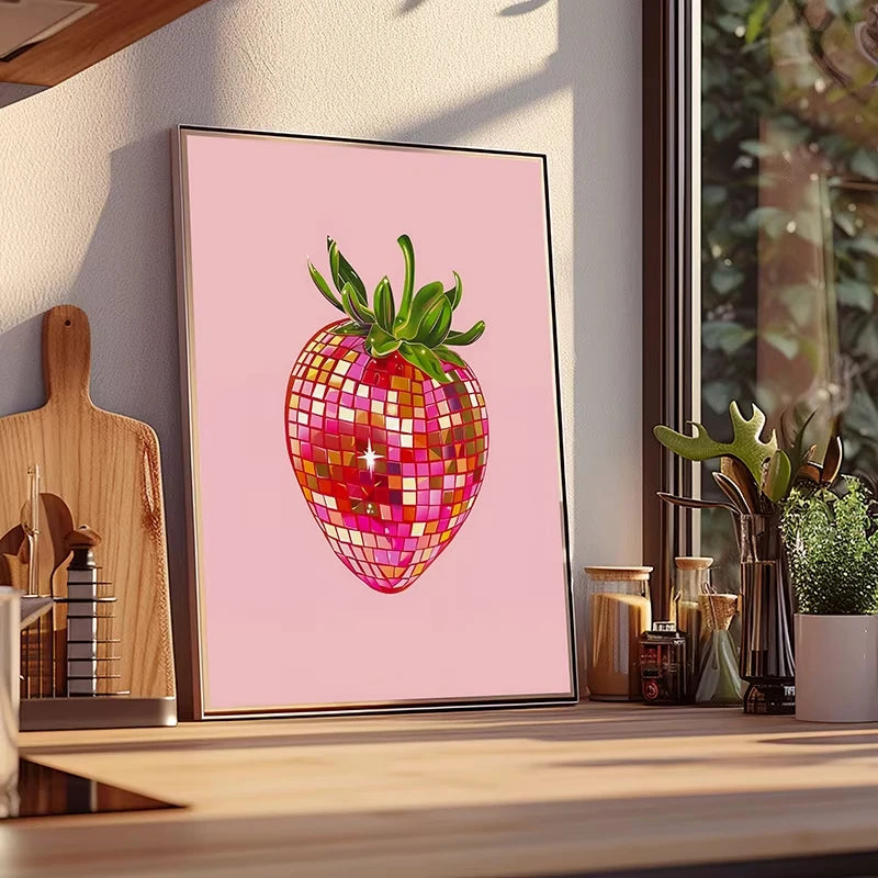 Poster Rétro Trendy Disco Ball – Toile Murale