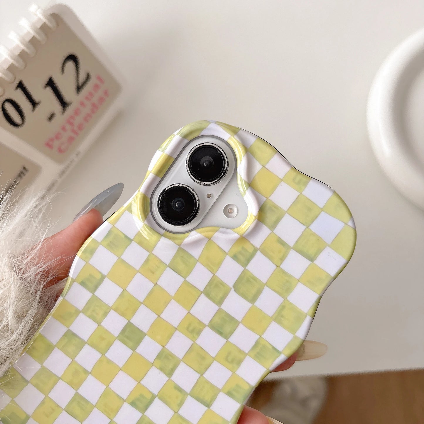 Coque Téléphone Damier - Compatible iPhone
