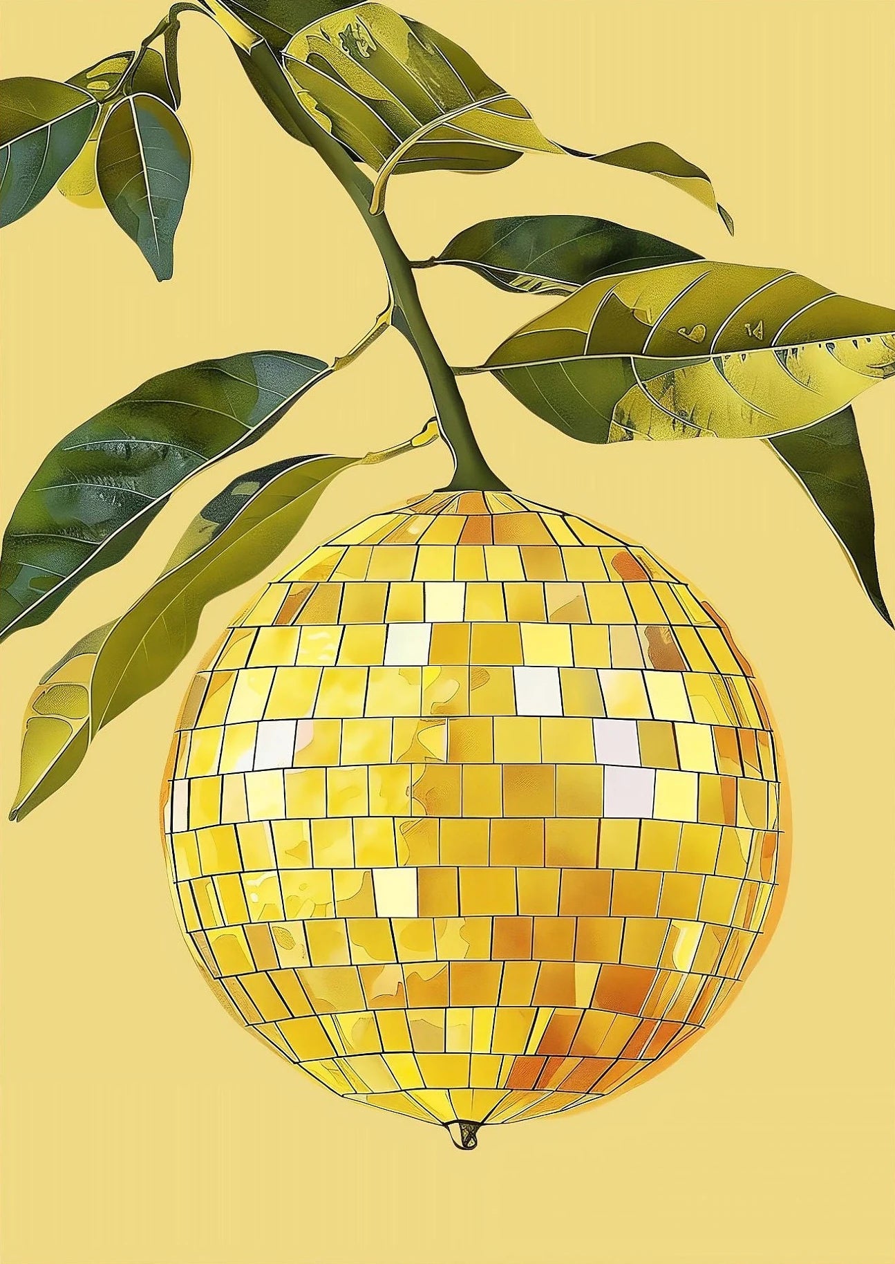Poster Rétro Trendy Disco Ball – Toile Murale