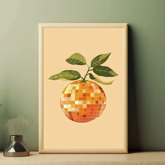 Poster Rétro Trendy Disco Ball – Toile Murale